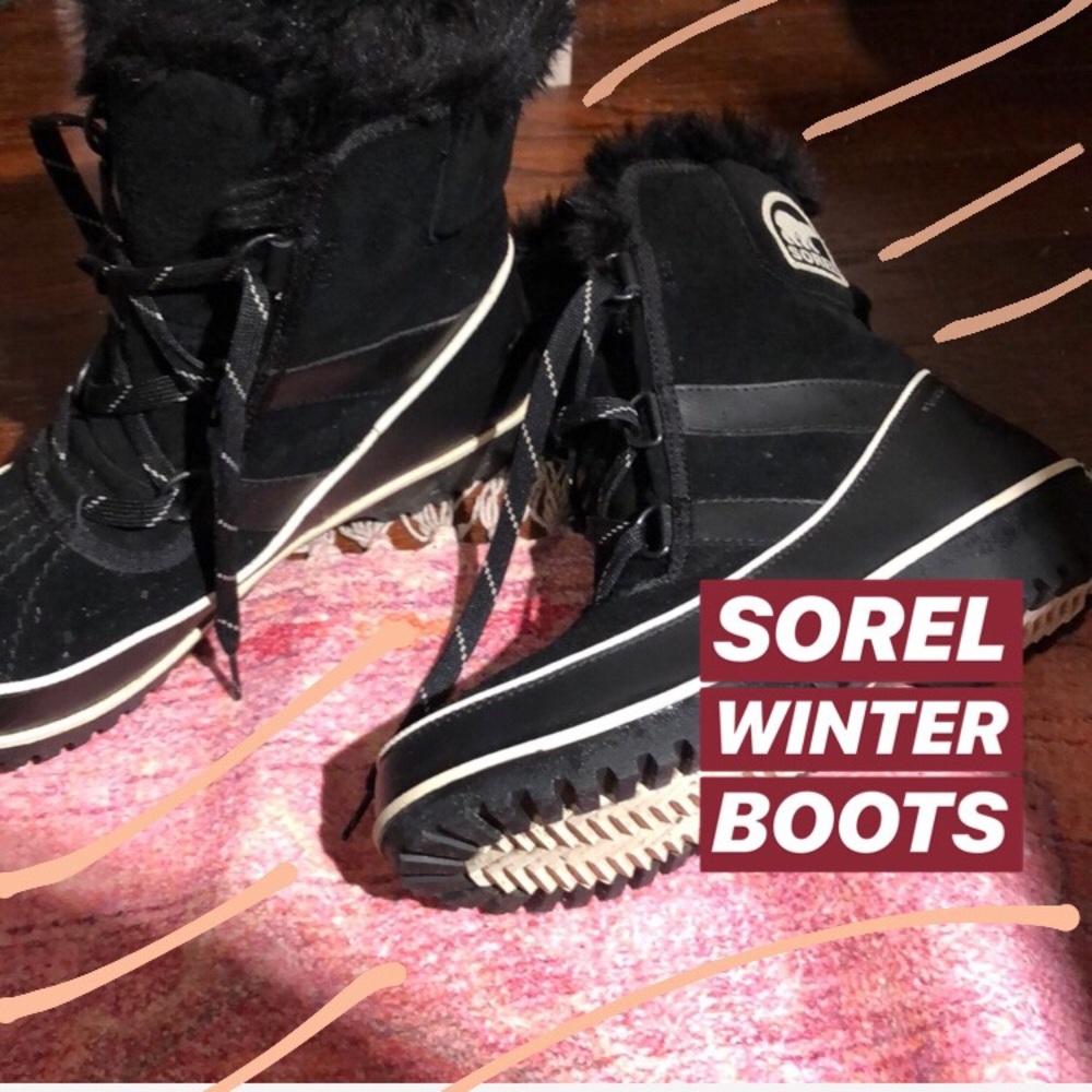 Size 9 sorel Black winter boot